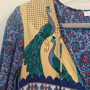 Fun midi with tassels and 3/4 length sleeves